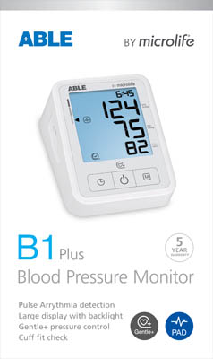 Able B1 Plus Blood Pressure Monitor pack 2D